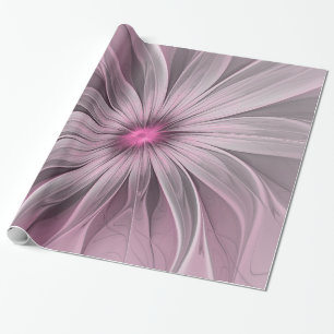 Papier Cadeau Fleur de fantaisie Art fractal floral abstrait de 