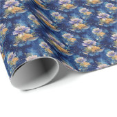 Papier Cadeau Fleur de galaxie (Coin rond)