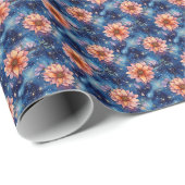 Papier Cadeau Fleur de galaxie (Coin rond)