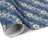 Papier Cadeau Fleur de galaxie (Coin rond)