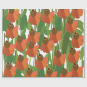 Papier Cadeau Fleur de Helenium Floral (Plat)