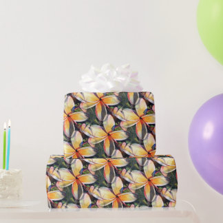 Papier Cadeau Fleur de la Plumeria hawaïenne