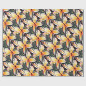Papier Cadeau Fleur de la Plumeria hawaïenne (Plat)