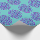 Papier Cadeau Fleur de la vieRose bleu (Coin)
