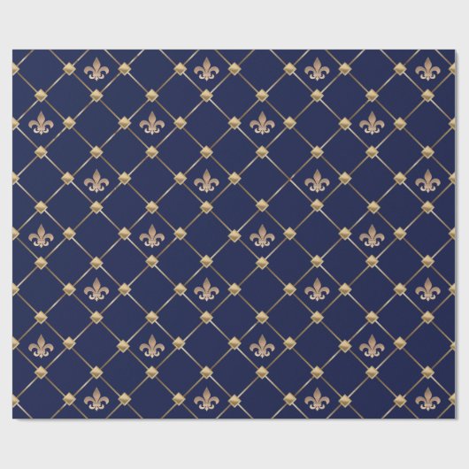 Papier Cadeau Fleur de Lis (Plat)