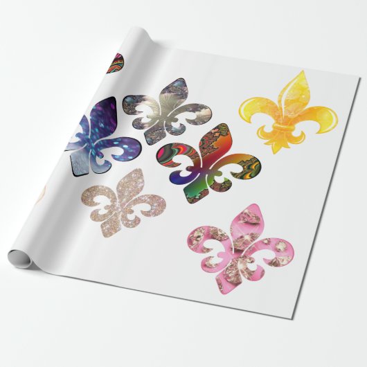Papier Cadeau Fleur de Lis (Déroulé)