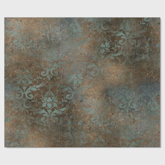 Papier Cadeau Fleur De Lis in a Rusty Background (Plat)
