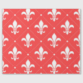 Papier Cadeau Fleur De Lis Motif (Plat)