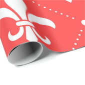 Papier Cadeau Fleur De Lis Motif (Coin rond)