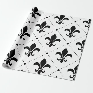 Papier Cadeau Fleur De Lis Motif