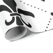 Papier Cadeau Fleur De Lis Motif (Coin rond)