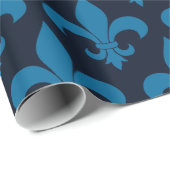 Papier Cadeau Fleur de lis Motif Classic (Coin rond)