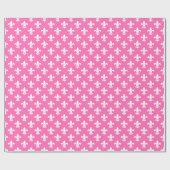 Papier Cadeau Fleur de Lis Motif rose chaud (Plat)