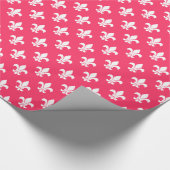 Papier Cadeau Fleur de Lis Motif rose pastèque (Coin)