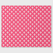 Papier Cadeau Fleur de Lis Motif rose pastèque (Plat)