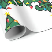 Papier Cadeau Fleur de Lis Noël (Coin rond)