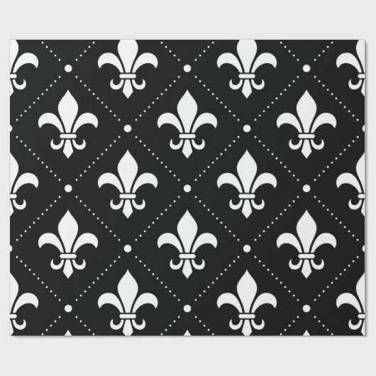 Papier Cadeau Fleur De Lis Pattern (Plat)