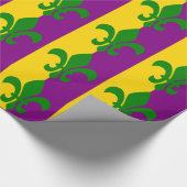 Papier Cadeau Fleur de Lis verte (Coin)