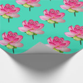 Papier Cadeau Fleur de lotus d'art fin en aquarelle rose (Coin)