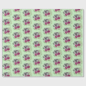 Papier Cadeau Fleur de lotus henné éléphant (Plat)