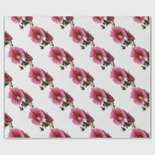 Papier Cadeau Fleur de Malva rose paradisiaque (Plat)