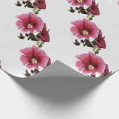 Papier Cadeau Fleur de Malva rose paradisiaque (Coin)