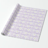Papier Cadeau Fleur de marguerite (pourpre) (Déroulé)
