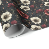 Papier Cadeau Fleur de minuit (Coin rond)
