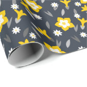 Papier Cadeau Fleur de minuit (Coin rond)