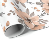 Papier Cadeau Fleur de Moka (Coin rond)