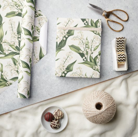 Papier Cadeau Fleur de Muguet (Artisanat)