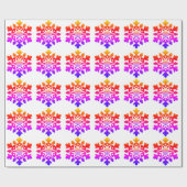 Papier Cadeau Fleur de neige - fleur de vie (Plat)