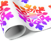 Papier Cadeau Fleur de neige - fleur de vie (Coin rond)