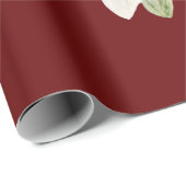 Papier Cadeau Fleur de nénuphar blanc (Coin rond)