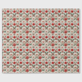 Papier Cadeau Fleur de Noël (Plat)