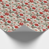 Papier Cadeau Fleur de Noël (Coin)
