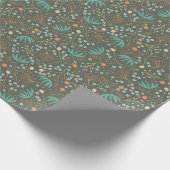 Papier Cadeau Fleur de Noël Abstrait artisanal (Coin)