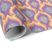 Papier Cadeau Fleur de Paon (Coin rond)