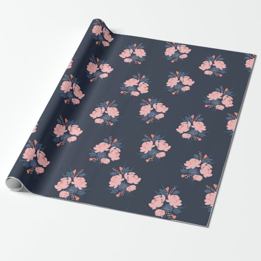 Papier Cadeau Fleur de pavot (Déroulé)