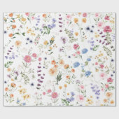 Papier Cadeau Fleur de prairie Fleur sauvage de printemps Jardin (Plat)