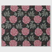 Papier Cadeau Fleur de rose d'hiver (Plat)