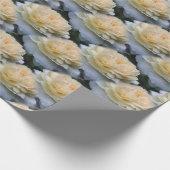 Papier Cadeau Fleur de rose jaune doux Nature Motif    (Coin)