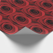 Papier Cadeau Fleur de rose rouge (Coin)