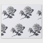 Papier Cadeau Fleur de Rose Vintage Classique (Plat)