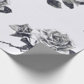 Papier Cadeau Fleur de Rose Vintage Classique (Coin)
