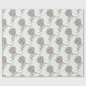 Papier Cadeau fleur de roses blancs (Plat)