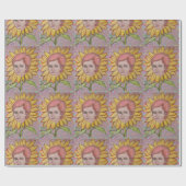 Papier Cadeau Fleur de soleil (Plat)