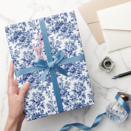 Papier Cadeau Fleur de toile indigo (Cadeaux)
