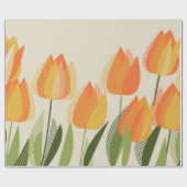 Papier Cadeau Fleur de tulipe jaune (Plat)