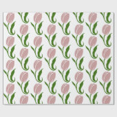 Papier Cadeau Fleur de tulipe rose (Plat)